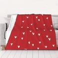 thumbnail image 5 of YFYANG Lightweight Warm Thickened Flannel Blanket, Red Heart Doodle Throw Blanket for Bed, Sofa, Travel, Camping, 60"x50", 5 of 7
