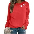 thumbnail image 6 of Fewfanhot Women's Tops, Tees & Blouses Valentines Day Love Heart Shirts Casual Valentine Pullover Long Sleeve Tops, 6 of 8