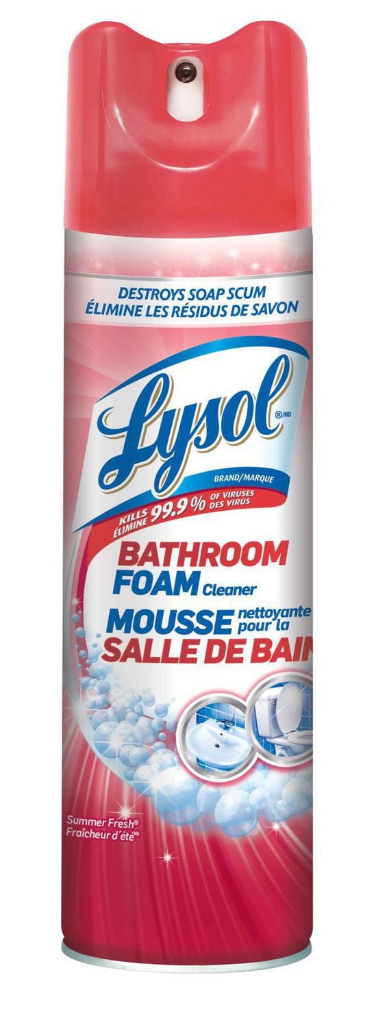 Mousse nettoyante pour salle de bain Lysol, Fraîcheur d'été, élimine les résidus de savon, 680g