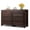 Brown, variant on GALAXHERO Farmhouse Black 6 Drawer Wood Dresser, 53.07" Wide Chest with Double Rustic Handles, TV Stand for 60" TV, Clothes Organizer for Bedroom & Living Room