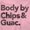 Light Pink, variant on Body By Chips Guacamole Funny Saying Unisex Plus Fleece Graphic Hoodie Brisco Brands 2X
