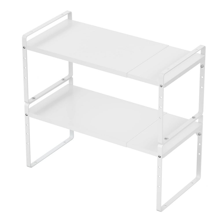 Under Kitchen Sink Rack Adjustable Storage Shelf Organiser Unit Extensible  White