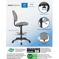 thumbnail image 2 of Boss Office Tabouret de Dessin à Roulettes en Tissu, Confort Profilé, Gris, 2 of 7