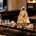 thumbnail image 2 of 2026 Christmas Home Party Decoration Flocked Wintery Mini Tabletop Christmas Tree Before Lit Small Xmas Tree With Velvet Balls Ornaments Desktop Christmas Decor Christmas Celebration Party, 2 of 6
