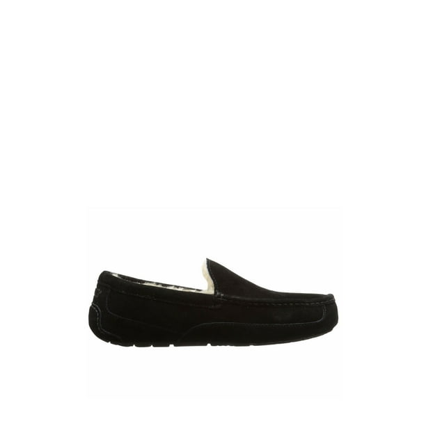 ugg ascot black leather slippers
