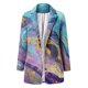 thumbnail image 3 of Gibobby Blazer de mujer chamarra blazer de manga larga con frente abierto para mujer chamarra para trabajo oficina(Azul,CH), 3 of 5