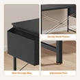 thumbnail image 4 of Casabay L Shaped Desk for Small Spaces, 47 Inch Corner Computer Desk with Shelves, Desk Hutch with Side Bag Adjustable Feet for Home Office, Study Room, Black, 4 of 7