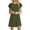 Army Green, variant on QUYUON T-Shirt Dress for Women Ruffle Short Sleeve Scoop Neck Swing Dress Solid Color Summer Casual Loose Dresses A-Line Tunic T-Shirt Mini Shot Dress Beach Sundress Style D-4435 Black M