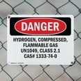 thumbnail image 5 of (2 Pack) Hydrogen Compressed Flammable Gas Un1049 OSHA Danger Sign 10 Inch X 7 Inch Plastic Sign, Weather Resistant, UV Protected for Workplace, Business, and Construction Site, Made in, 5 of 8
