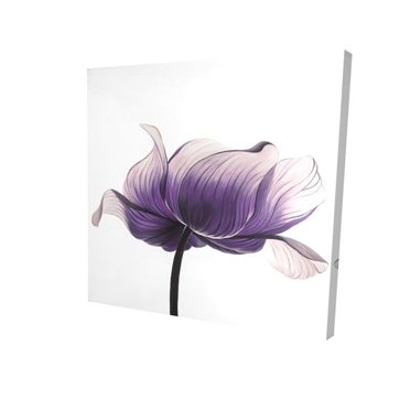 Begin Home Decor 2080-3232-FL194-1 32 x 32 in. Purple Anemone Flower-Print on Canvas