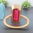 thumbnail image 5 of Baguette Cut Ruby Engagenment Ring Yellow Gold Bezel Set Ring Art Deco Statement Women Jewelry Birthday Gift For Sister, 5 of 5