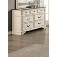 thumbnail image 3 of Traditional Look White Creamy Finish 4pc Bedroom Eastern King Size Bed Set Dresser Mirror Nightstand Wooden Furniture HB FB, 3 of 8