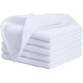 thumbnail image 2 of 100% Cotton Waffle Weave Kitchen Dish Cloths, Ultra Soft Absorbent Quick Drying Dish Towels, 12x12 Inches, 6-Pack, White, 2 of 7
