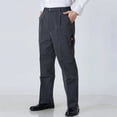thumbnail image 2 of Chef Pants Men Elastic Waist Baggy Pants Cook Bottom Restaurant Kitchen Food Service Work Uniform Trouse with Pockets Dark Gray 3XL, 2 of 4