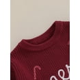 thumbnail image 6 of Bslissey Newborn Baby Girls Boys Christmas Sweater Romper Long Sleeve Letter Pattern Knit Jumpsuit Infant Toddler Knitwear Bodysuit Warm Clothes 3M 6M 9M 12M 24M, 6 of 8