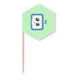 thumbnail image 1 of Saplings Injustice Small TV Face Original Toothpick Flags Cupcake Picks Party Celebration, 1 of 3