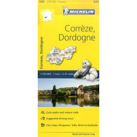 Michelin France : Correze, Dordogne Map 329 - Folded