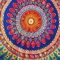 thumbnail image 6 of Orinice Colorful Circles Round Tablecloth with Elastic Edge, Stain-Resistant and Washable, Ideal for Indoor and Outdoor Dining, Parties, 100% Polyester Fiber, Various Sizes Available 42"-46, 6 of 8