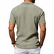 thumbnail image 5 of Casual de Manga Corta de los Hombres Medio Botón Solapa Blusa Superior, Tela de Poliéster Transpirable para Todo el Uso de Temporada, 5 of 7