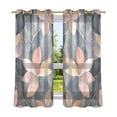 thumbnail image 2 of Elegant Gray Floral Pattern Semi Sheer Curtains for Living Room Bedroom Set of 2 Insulated Window Drapes, 2 of 6
