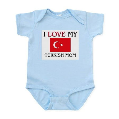 

CafePress - I Love My Turkish Mom Infant Bodysuit - Baby Light Bodysuit Size Newborn - 24 Months