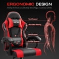 thumbnail image 4 of JONPONY Ergonomic Gaming Chairs,Office Chair,High Back Computer Chair,Adjustable 360° Swivel Chair with Headrest and Lumbar Support ,RED, 4 of 10