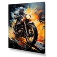 thumbnail image 2 of Designart "Adventure On The Yellow Dirt Bike II" Motorcycle Canvas Wall Art, 2 of 7