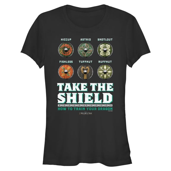 Juniors How to Train Your Dragon Take The Shield T Shirt