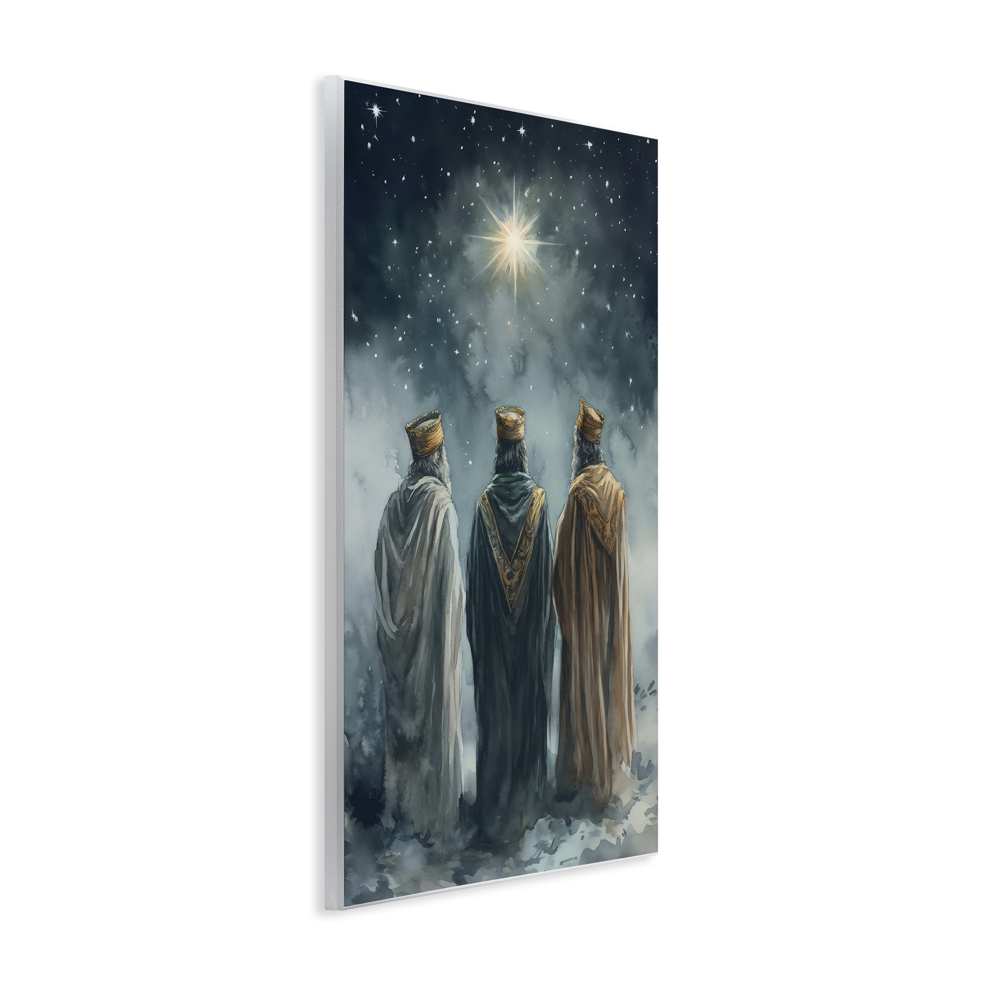 Three Wise Men & North Star Wall Plaque Art, design by Petal Prints Design