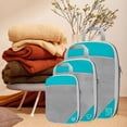thumbnail image 4 of Compression Packing Cubes, Carry on Luggage Expandable Travel Storage Mesh Bag Woman & Man Breathable Space Saving Keeping Organized 3Pcs, 4 of 8