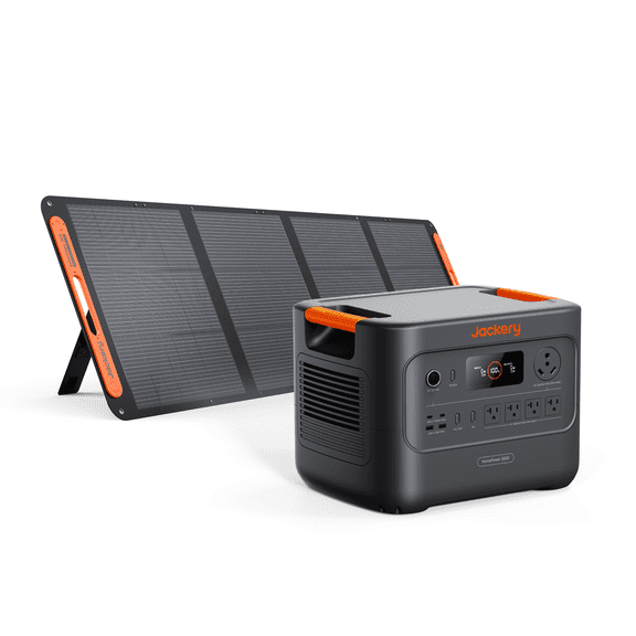 Jackery Home Power 3000 Portable Power Station with 200W Solar Panels, 3600W Output (Peak 7200W), 3072Wh LiFePO₄ Battery, Reliable Home Backup for Outages, RV, and Emergency Use