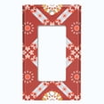 thumbnail image 5 of Metal Light Switch Plate Cover Mandala Red Orange Floral Pattern Damask MDL109, 5 of 22