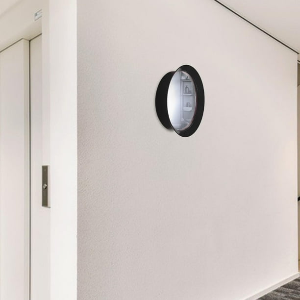 Espejo convexo curvo para interiores, espejo seguro, espejo de esquina decorativo versátil para negro