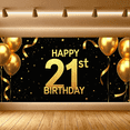 thumbnail image 5 of LUUFILx 21st Birthday Party Supplies Pink Balloon Banner Decorations Happy Celebration Backdrop Photography Props Background Decors, 5 of 8