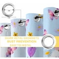 thumbnail image 4 of Spring Floral Blackout Curtains for Bedroom/Living Room, Butterflies Botanical Blue Ombre Thermal Insulated Kitchen Drapes with Grommets, Light Blocking Window Treatment, 2 Panels 27.5" x 39", 4 of 7