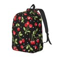 thumbnail image 1 of Disketp Sweet Red Cherry Mochila de Lona Estampada, Mochila Escolar de Viaje Ligera para Estudiantes y Portátil-Medium, 1 of 5