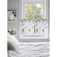 thumbnail image 4 of Gray Eucalyptus Coastal Half Window Curtains 24 Inches Long, Beach Starfish Shells Window Treatment Curtain Drapes, Short Curtains Tiers for Kitchen Over Sink, 27.5"x24", 2 Panels, 4 of 7