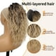 thumbnail image 2 of Extensión de cola de caballo ORSUNCER Claw 18 para cabello sintético rizado, 2 of 6
