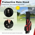 thumbnail image 3 of Segmart Lightweight Golf Stand Bag with 6-Way Divider, 8 Pockets & Auto Stand - Water-Resistant Portable Carry Bag for Travel, 6lbs, Red, 3 of 8