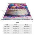 thumbnail image 3 of Bixox Fleece Blanket Colorful Balloon Cake Celebration Pattern Super Soft Double-Sided Microfiber Flannel Blanket for Sofa, Bed, Couch,Suitable for All Seasons - 40"x30", 3 of 5