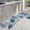 Blue, variant on Purple Floral Kitchen Mats for Floor Set of 2, Floor Mat Carpet Runner Area Rug Washable, Lavender Home Kitchen Decor and Accessories Stuff, 17x30 and 17x47 Inch