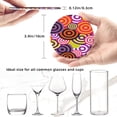 thumbnail image 6 of Marksman Objective Patterning Coasters With Leather Holder Set Of 6 Round Coasters for Home and Kitchen Decor, 6 of 7