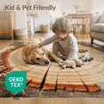 thumbnail image 4 of ODIKA 8'x10' Washable Area Rug Tree Stump Wood Grain Rustic Distressed With Vintage Annual Rings for Living Room, Under Sectional, Family , Durable, Non-Slip, 4 of 7