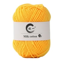 TUITOONM Soft Solid Color Milk Cotton Medium Thick Woolen Yarn Knitting Crochet for Making Scarves Sweaters Blankets Family Couples Winter Holiday Birthday Gifts