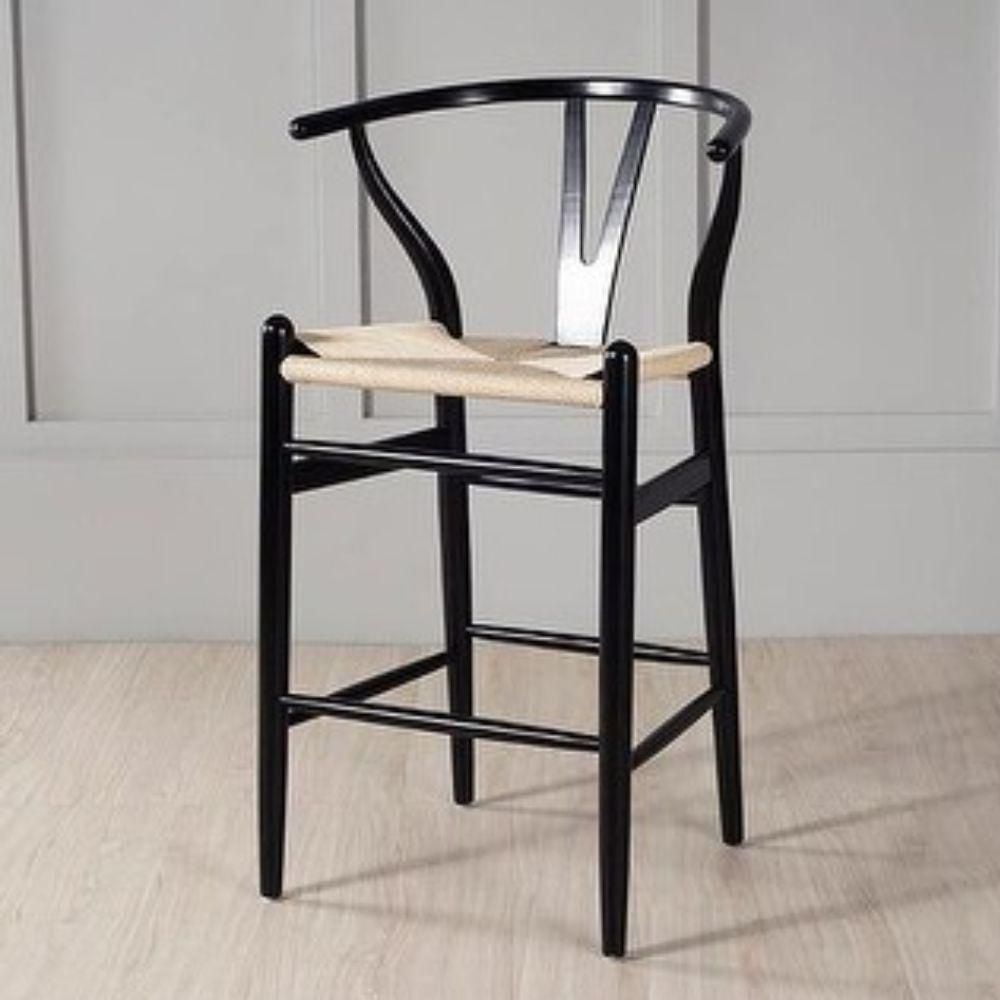 Tabouret Woodcord II (25") en noir
