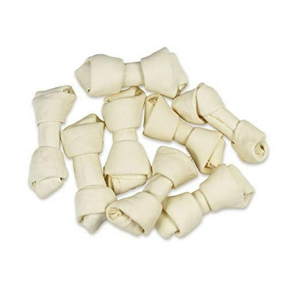 HotSpot Pets Tough Natural Rawhide Dental Dog Chews, Grass Fed Brazilian Cows, 4-5 Inch (10 Pack)