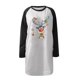 thumbnail image 5 of Suéter largo de manga larga con cuello redondo y estampado informal a la moda para mujer Fridja fksj1216, 5 of 6