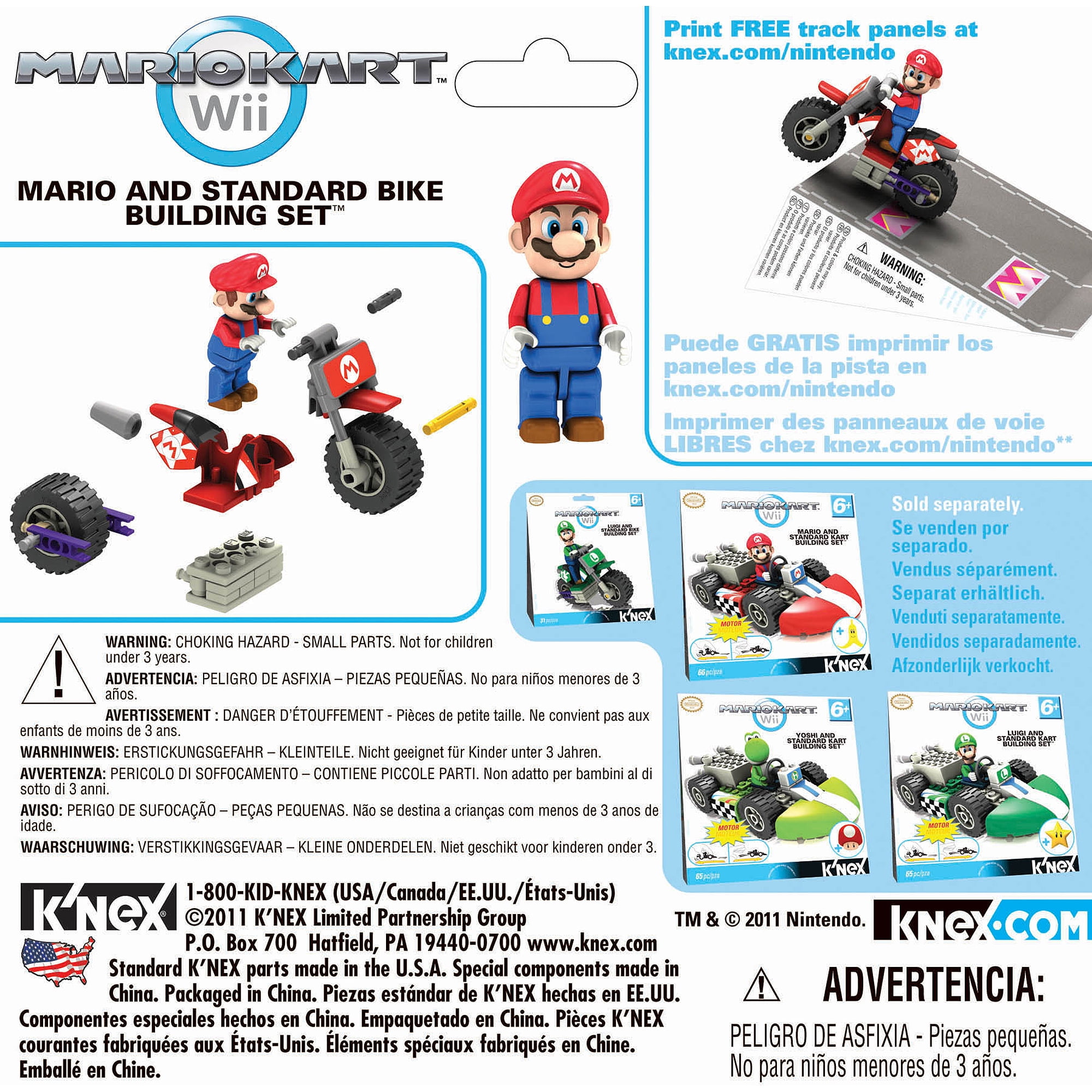 K'Nex Mario Kart Wii Yoshi and Standard Bike Building Set Legos BRAND NEW  33pc