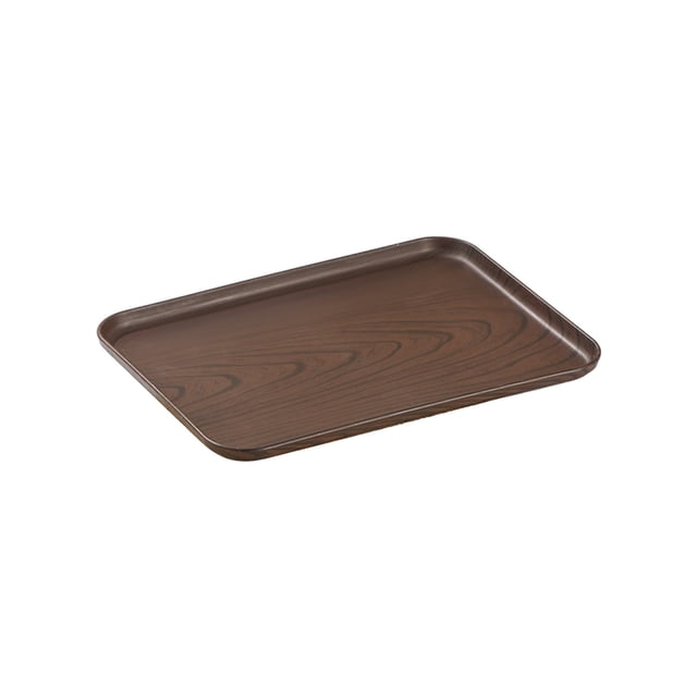 Imitation Wood Grain Tray, Rectangular Serving Tray, Dessert Tray for Party, Kitchen Storage Tray, Lightweight Food-Grade Plastic Tray for Home and Picnic