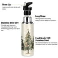 thumbnail image 3 of Yayeee 20oz Insulated Water Bottle Double Wall Stainless Steel with Flip Straw Lid, Cartoon Christmas Trees, 3 of 7
